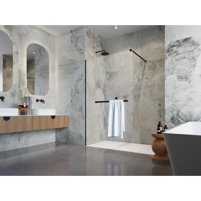 radaway modo new black II 80 zuhanyfal törölköző tartóval, 200x100 cm 