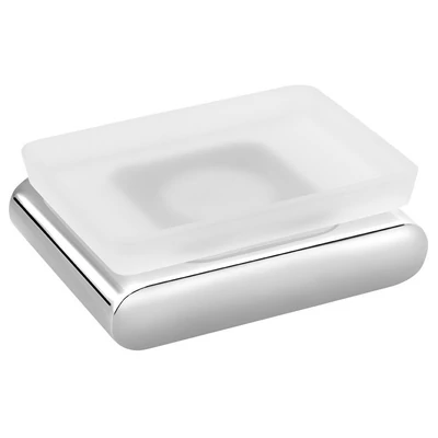 sapho flori szappantartó tejüveg/króm RF002