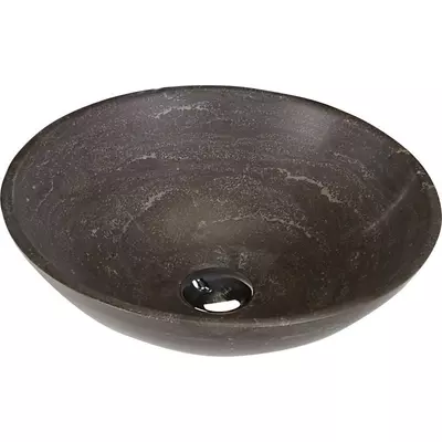 sapho blok pultra szerelhető mosdó, matt barna kő 40x12 cm, 2401-02