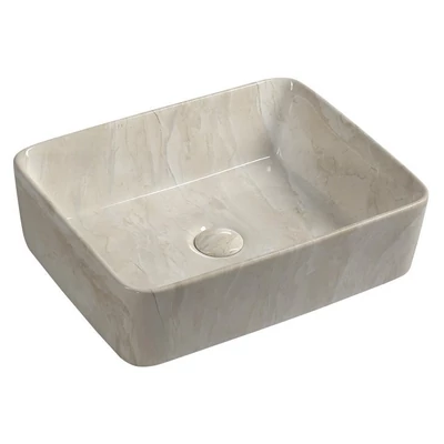 sapho dalma pultra szerelhető mosdó, bézs márvány 48x13x38 cm, MM527