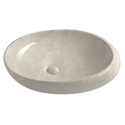 sapho dalma pultra szerelhető mosdó, bézs márvány 68x16,5x44 cm, MM327