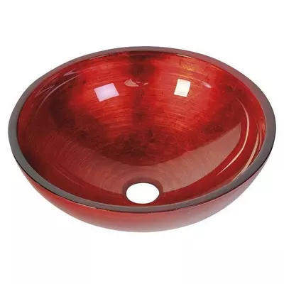 sapho murano pultra szerelhető mosdó, rosso piros 40x14 cm, AL5318-63