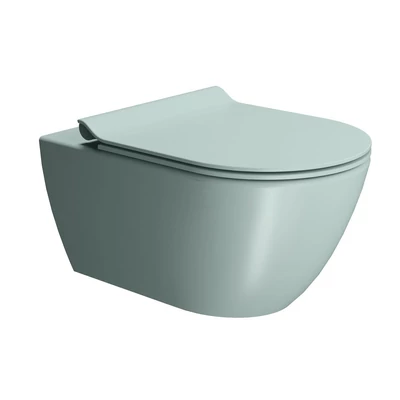 GSI PURA fali WC, SWIRLFLUSH, rimless, 55x36 cm matt jégkék