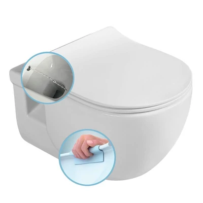 sapho brilla fali WC beépített bidézuhannyal, rimless 100612