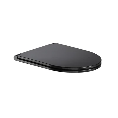 wellis Clement Black Slim Soft Closing WC ülőke