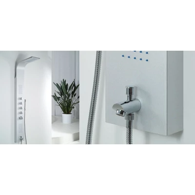 wellis Mariner Silver termosztátos zuhanypanel 19x50x160