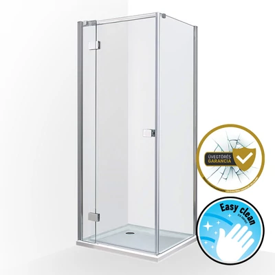 wellis Clyde 90 szögletes nyílós kabin, Easy Cleannel