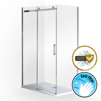 wellis Vincenzo 120x80 egy tolóajtós szögletes kabin, Easy Cleannel