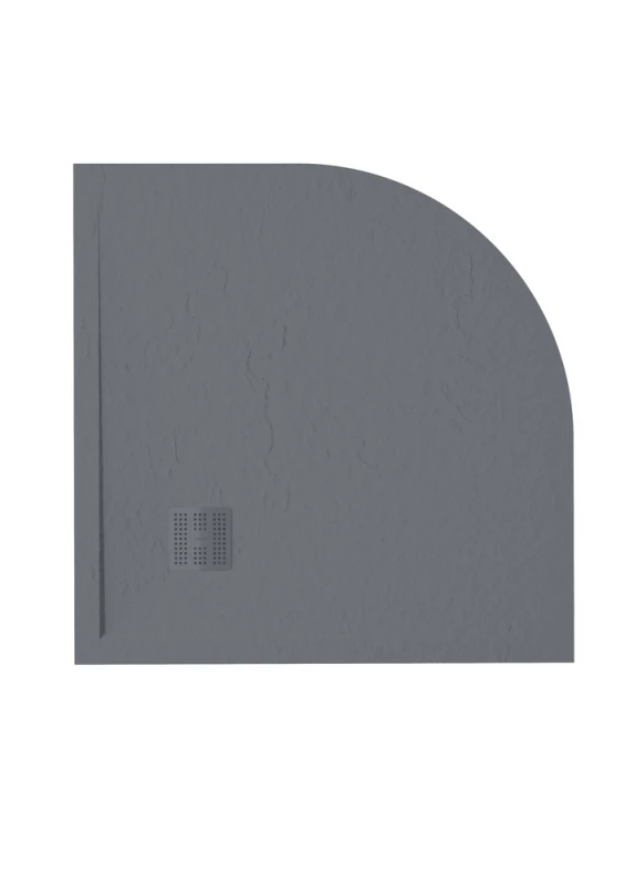 zenon angulare slate zuhanytálca 70x70 cm, antracita