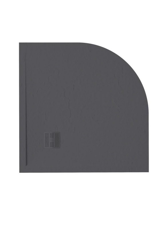 zenon angulare slate zuhanytálca 80x80 cm, nero