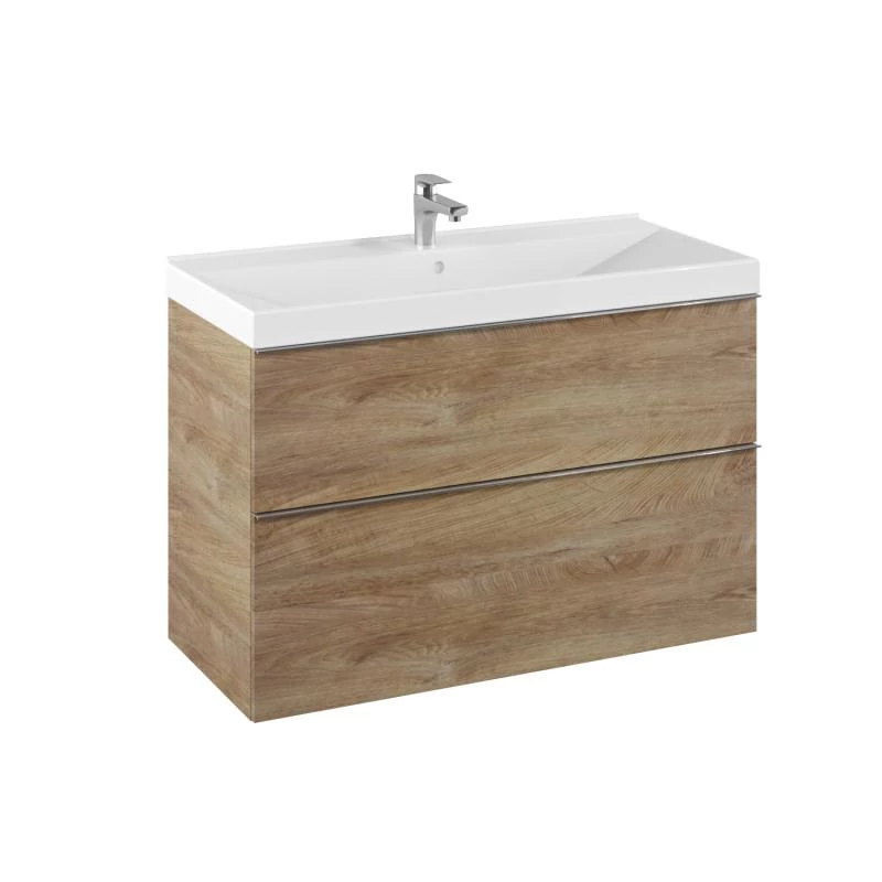 AREZZO design Monterey 100 cm-es alsószekrény 2 fiókkal, Canela tölgy színben