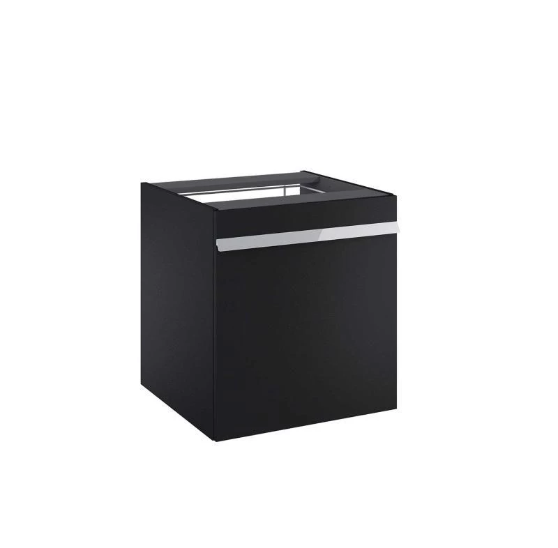 AREZZO design Nevada 50 cm-es oldalszekrény szennyeskosárral, Matt Fekete színben