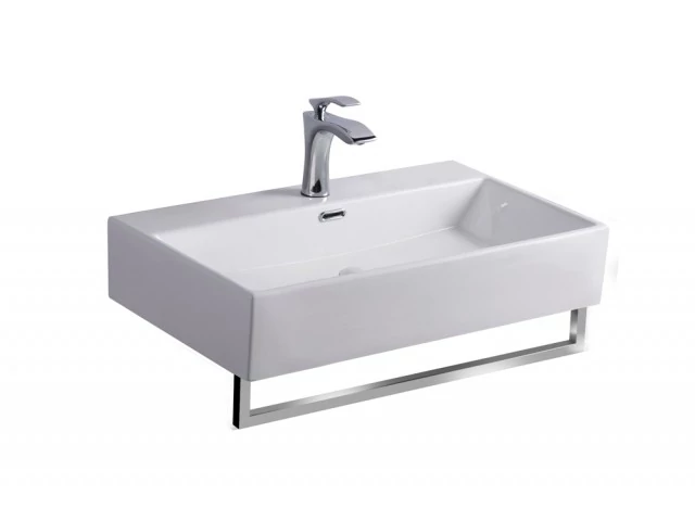Arezzo design Norfolk Mosdótál törölközőtartóval, fehér AR-381