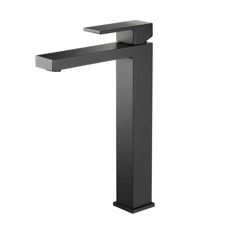 AREZZO design CUBEFIELD magasított mosdócsaptelep, fekete, AR-4402B