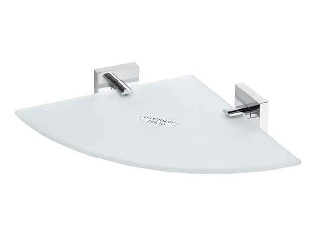 AREZZO design BEMETA Beta sarok üvegpolc, 250x250 mm AR-132102012