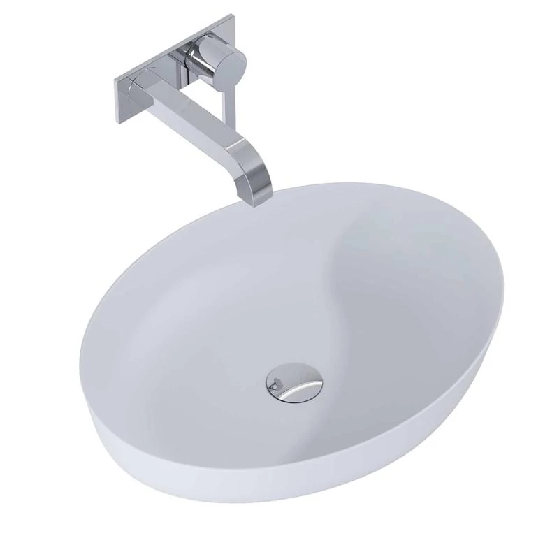 AREZZO design pultra ültethető mosdó RIKA 52x40 matt szürke