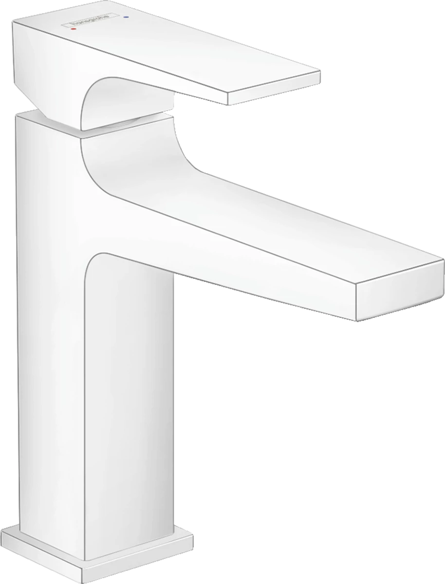 hansgrohe metropol egykaros mosdócsap 110, push-open 32507700 matt fehér