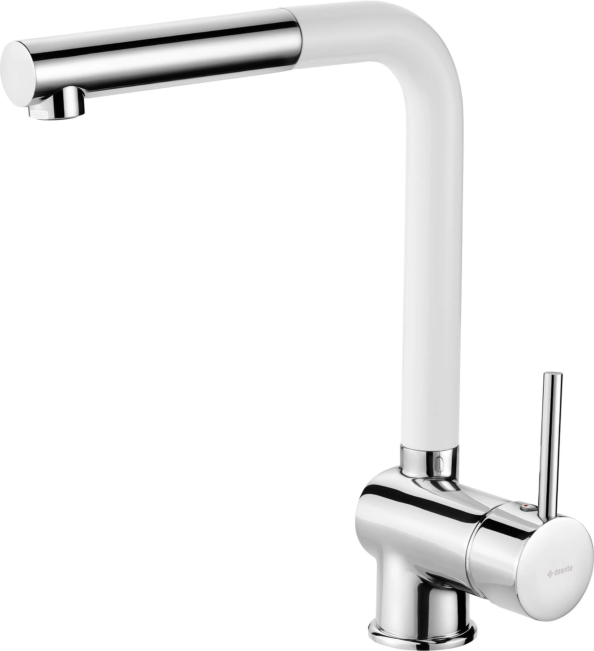 deante aster mosogató csaptelep chrome with white bca w730