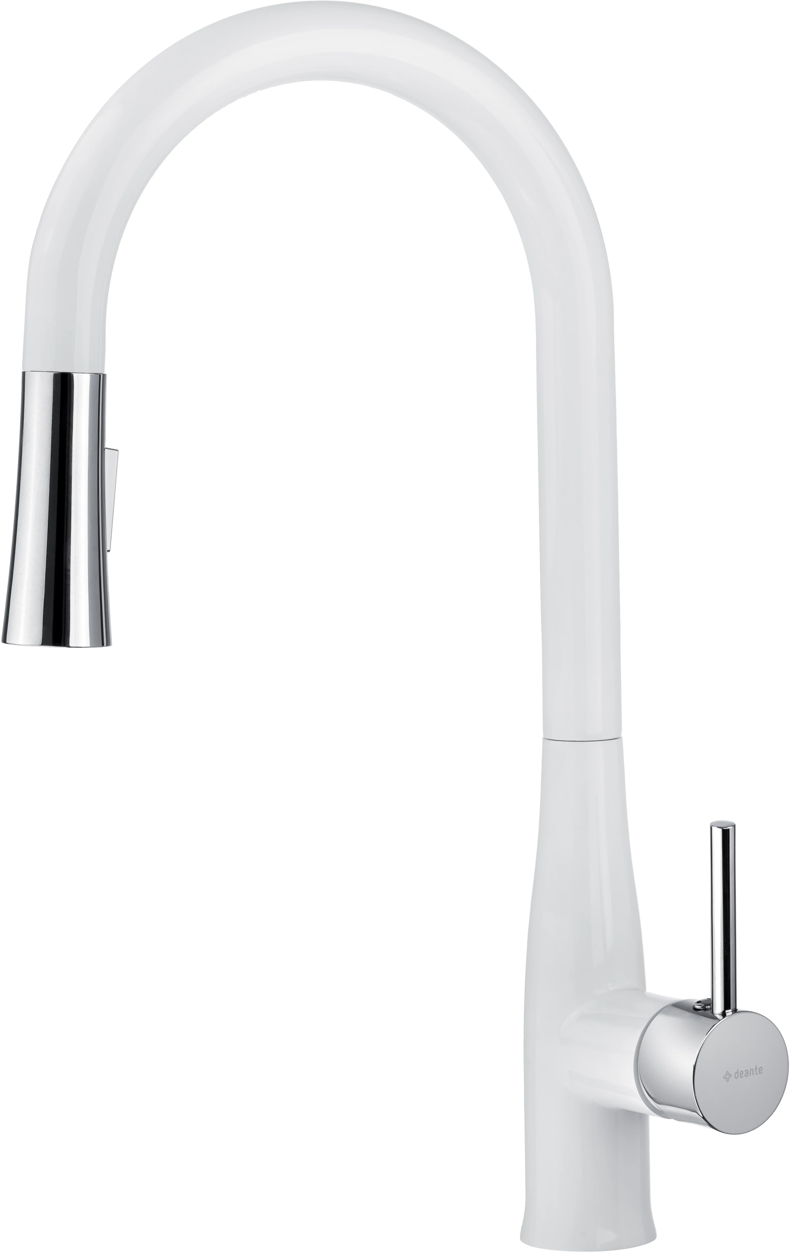 deante lukrecja mosogató csaptelep crome with white bdh w720