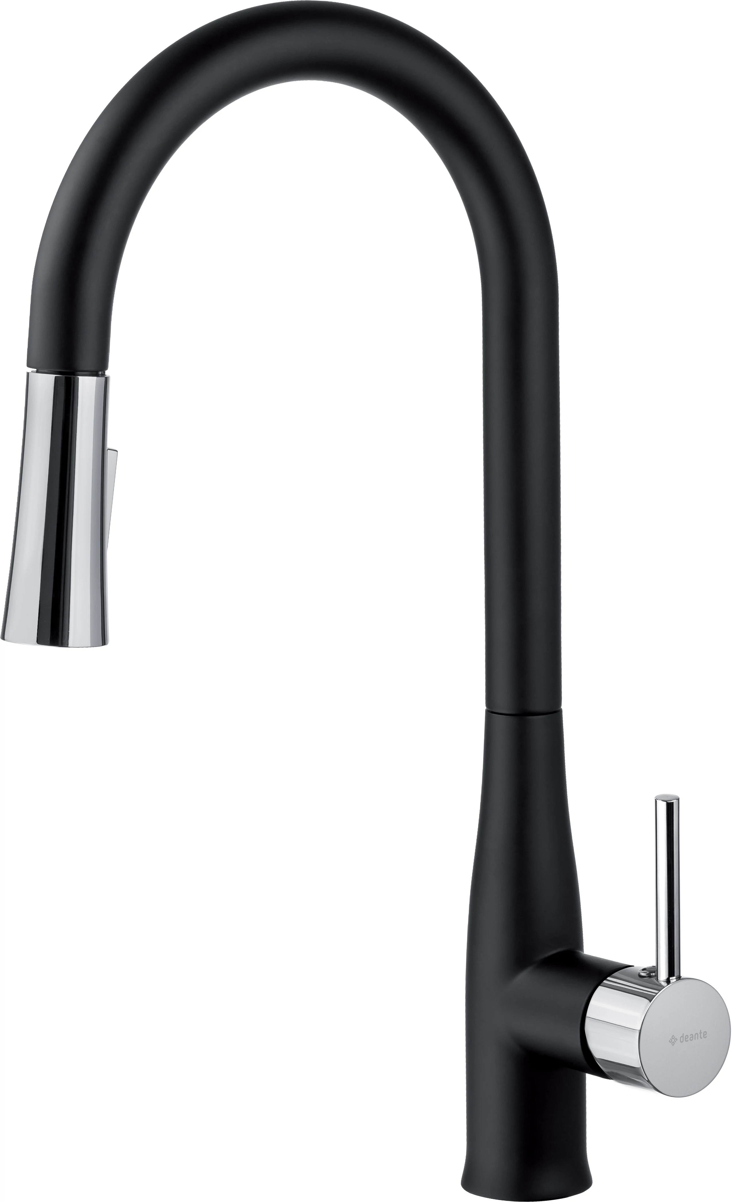 deante lukrecja mosogat csaptelep chrome with black bdh b720