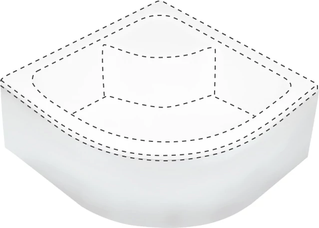 deante corner íves zuhanytálcához előlap 800x800 ktd 0420
