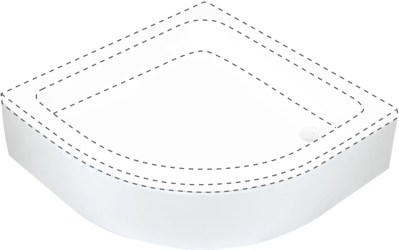deante corner íves zuhanytálcához előlap 900x900 ktu 0310
