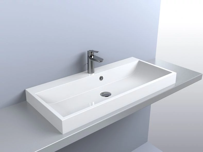 Lunart ATTY 900 mosdótál, fényes fehér 897x417x126