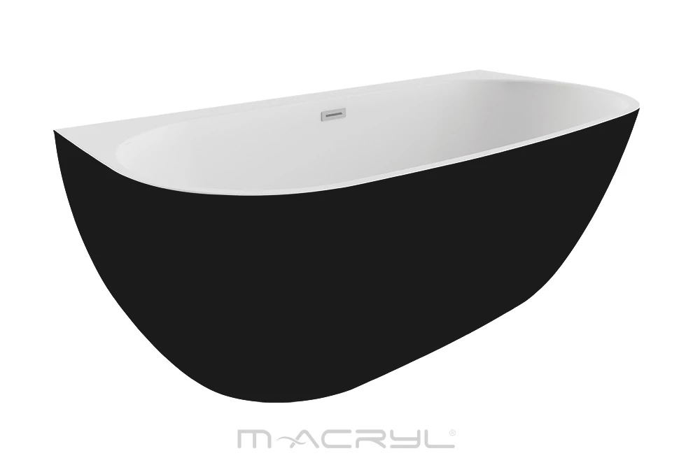 M-Acryl Avalon Kád 170x80 fekete matt