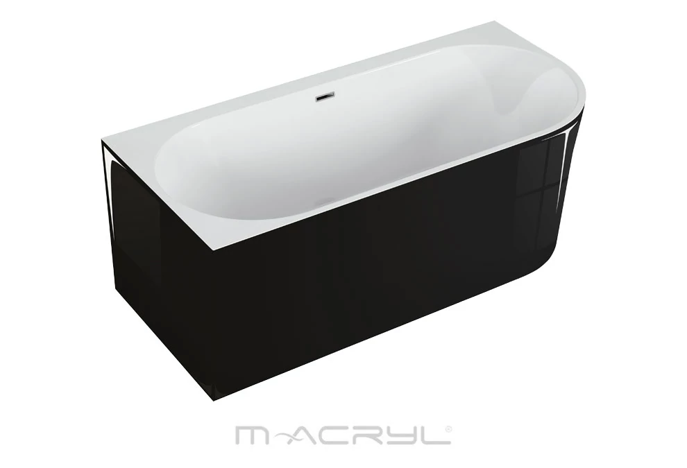 M-Acryl Balance kád 160x75 balos, fekete