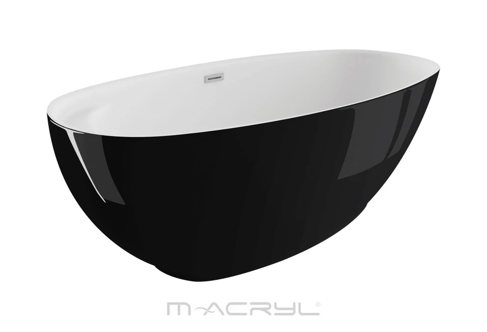 M-Acryl Zen kád 165x75 fekete