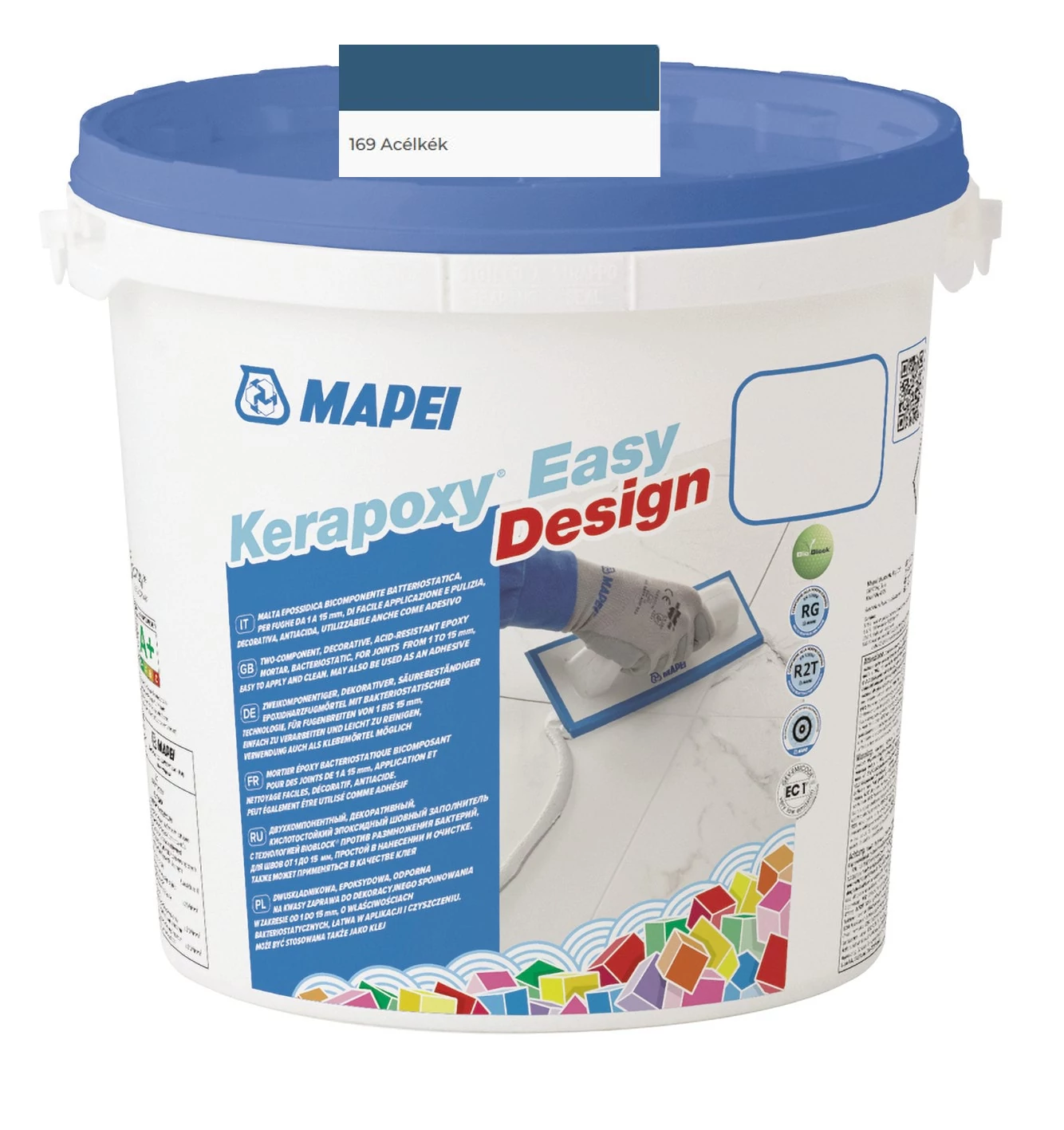 Mapei Kerapoxy Easy Design fugázó 3kg, 169 acél kék