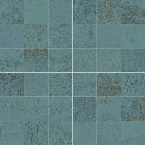 aparici metallic green natural mosaico padló 29,75x29,75/5x5 cm