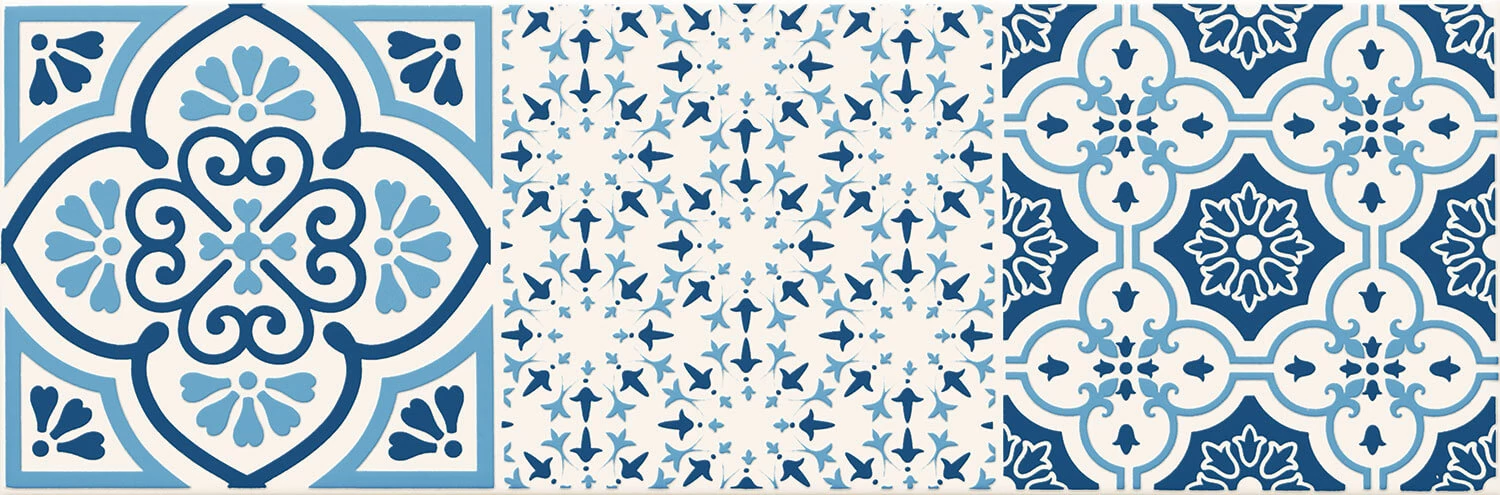 arte avignon cobalt 3 dekor 14,8x44,8 cm