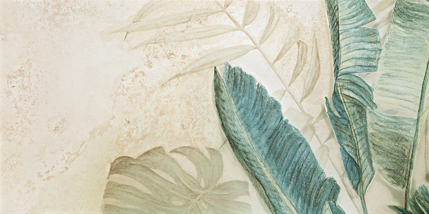 domino alabaster shine element 3 leaves A dekor 59,8x119,8 cm