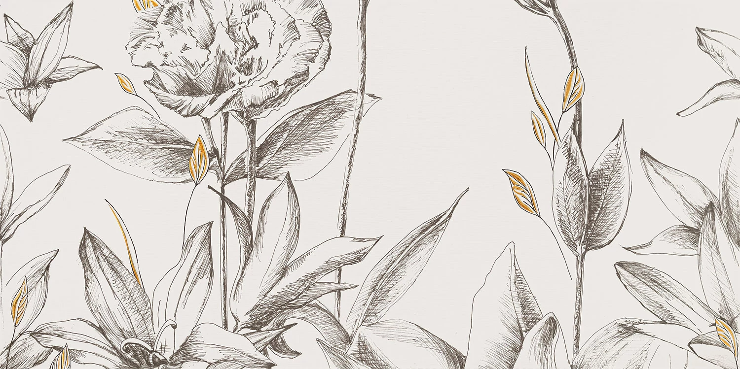 arte velo bianco element 3 flowers dkeor 119,8x59,8 cm