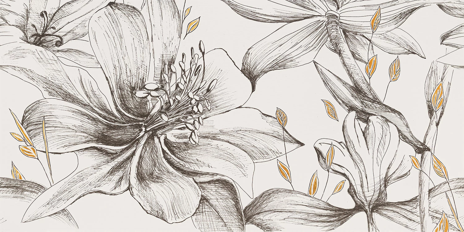 arte velo bianco element 1 flowers dekor 119,8x59,8 cm