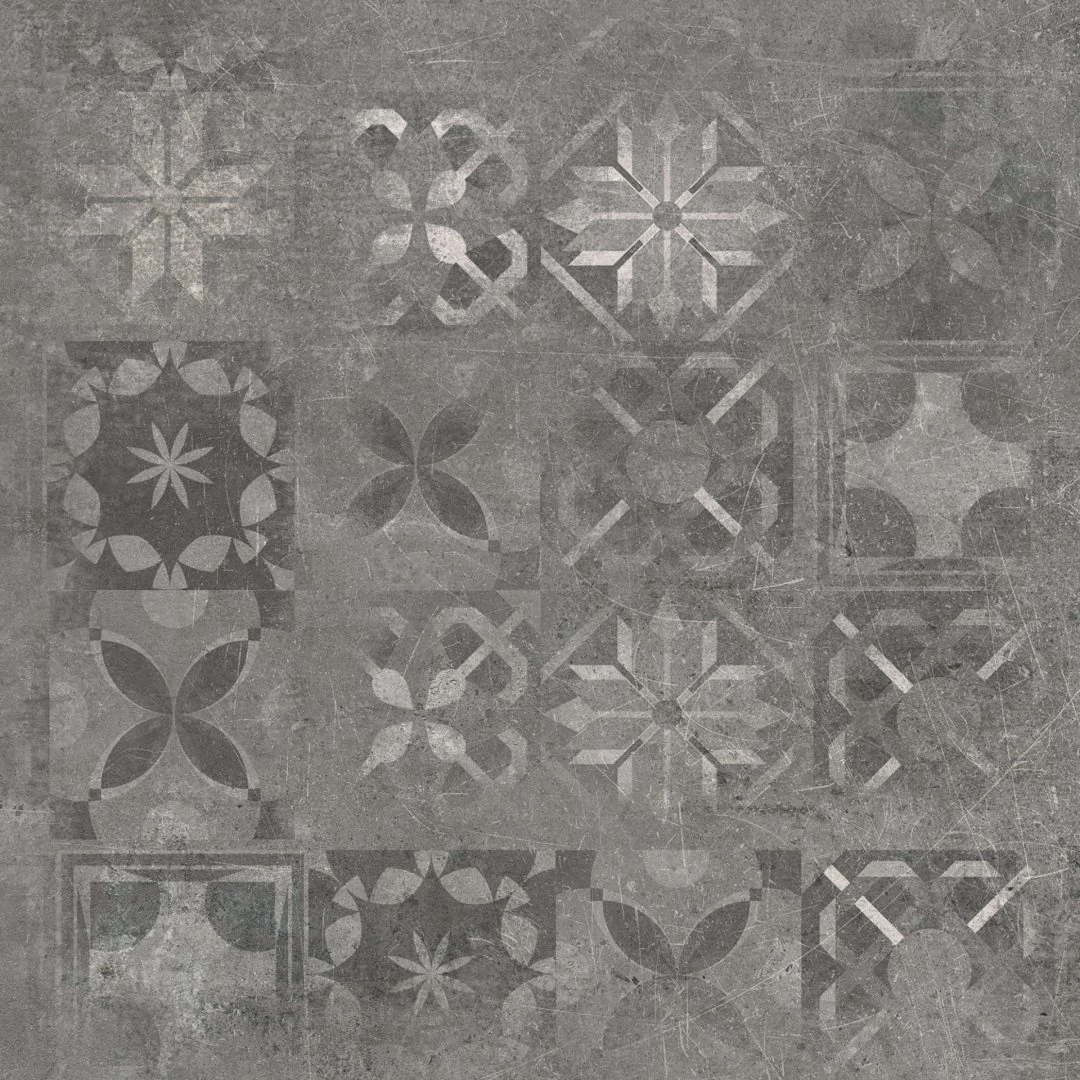 cerrad softcement graphite decor patchwork rect 59,7x59,7 cm