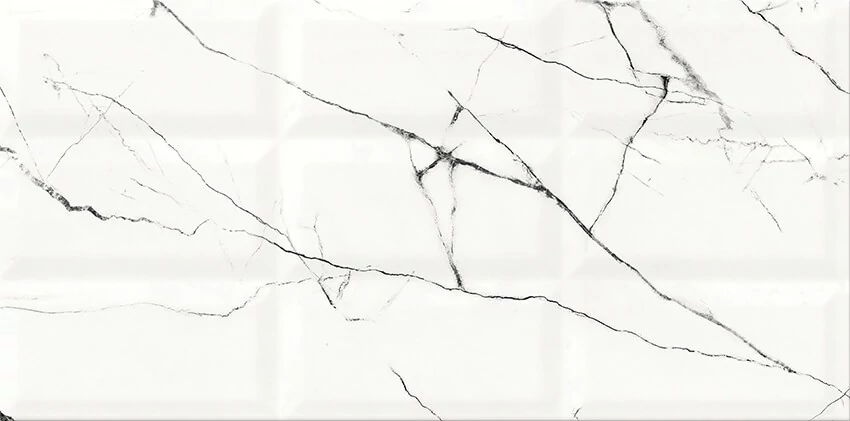 cersanit arce white structure glossy csempe 29,7x60 cm