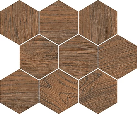 cersanit finwood ochra mosaic hexagon 28x33,7 cm