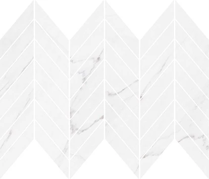 cersanit marinel white chevron mozaik glossy 25,5x29,8 cm