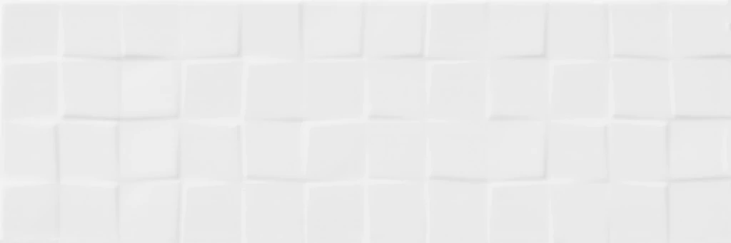 cersanit white glossy structure cubes csempe 20x60 cm