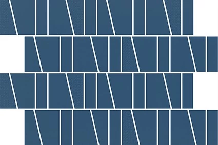 cersanit zambezi blue trapeze mosaic matt 20x29,5 cm