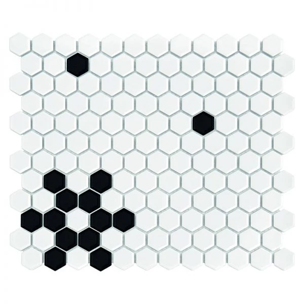 dunin mini hexagon b&w snow mozaik 26x30 cm