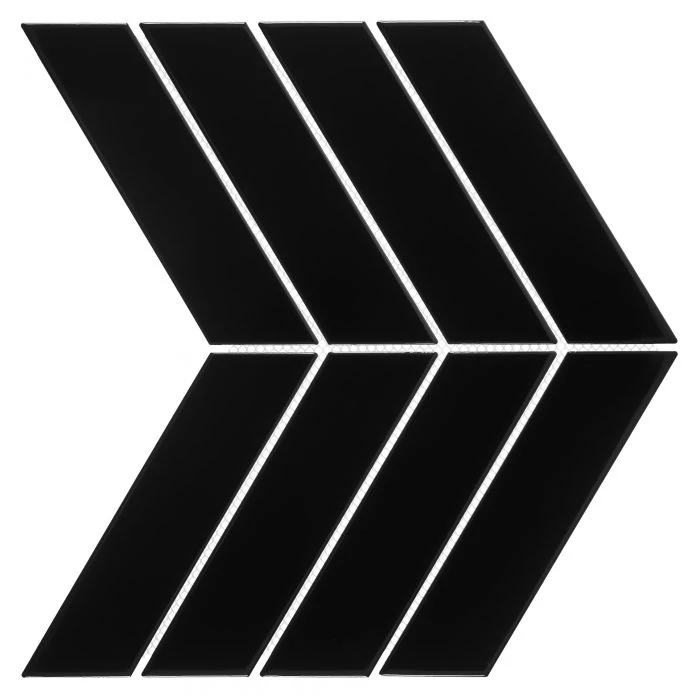 dunin royal chevron black glossy 31,8x22,4 cm