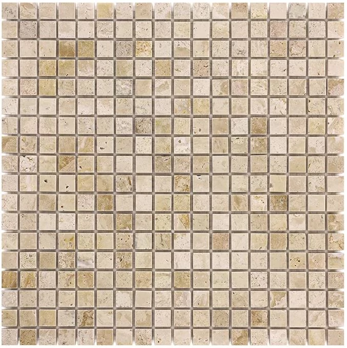 dunin travertine crema 15 glossy mozaik 30,5x30,5 cm