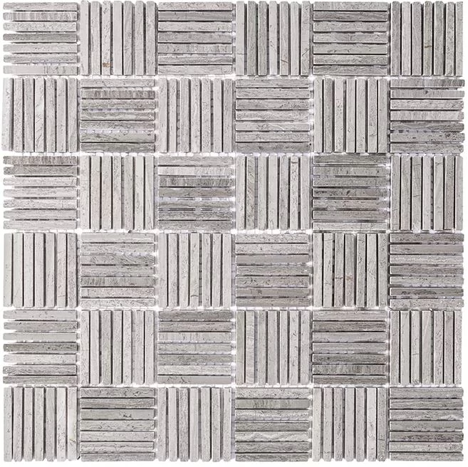dunin woodstone grey tatami 48 glossy mozaik 30,5x30,5 cm