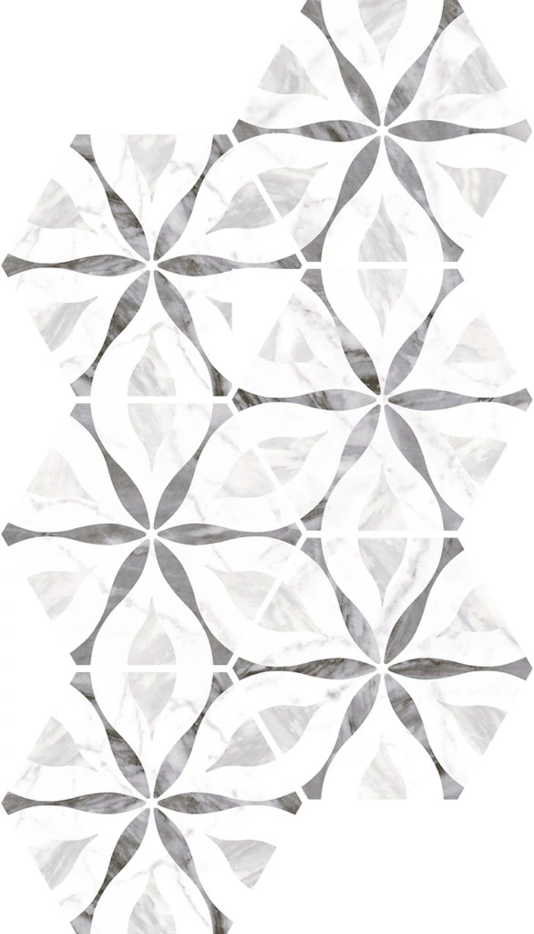 EQUIPE BARDIGLIO HEXAGON FLOWER 17,5X20