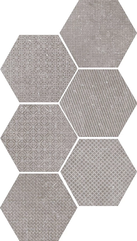 EQUIPE CORALSTONE HEXAGON MELANGE GREY 29,2X25,4