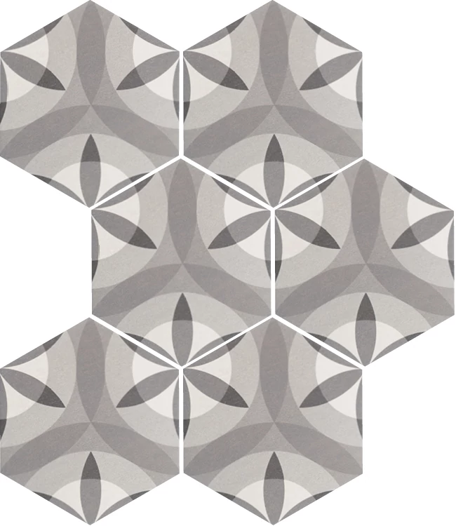 equipe hexatile nature b&w 20x17,5 cm