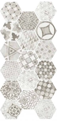 equipe hexatile cement garden grey 20x17,5 cm